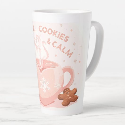 Tasse Latte Cocoa, Cookies & Calm – Pastel Christmas CoT-Shirt (Angle droit)