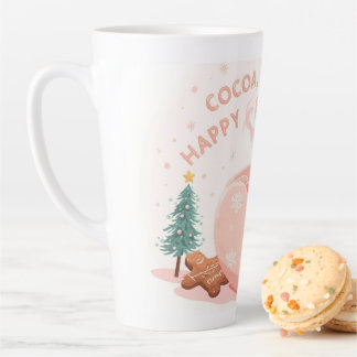 Tasse Latte Cocoa, Cookies & Calme – T-Shirt Pastel de Noël Co