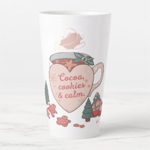 Tasse Latte Cocoa, Cookies & Calme – T-Shirt Pastel de Noël Co