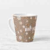 Tasse Latte Cocoa Cream Snowflakes Christmas (Angle gauche)