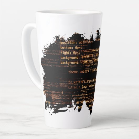Tasse Latte Code ordinateur (Angle gauche)