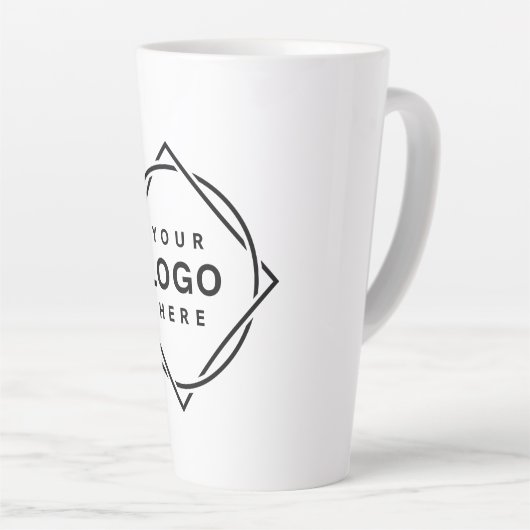 Tasse Latte Code QR noir élégant et élégant (Angle droit)