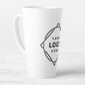 Tasse Latte Code QR noir élégant et élégant (Angle gauche)