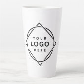 Tasse Latte Code QR noir élégant et élégant (Devant)