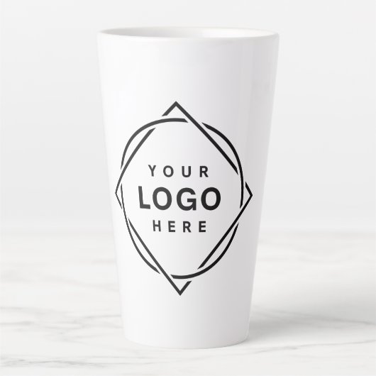 Tasse Latte Code QR noir élégant et élégant (Devant)