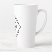 Tasse Latte Code QR noir élégant et élégant (Droite)