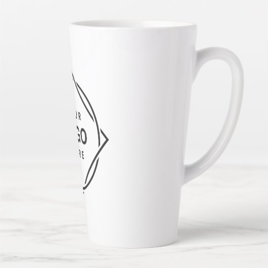Tasse Latte Code QR noir élégant et élégant (Droite)