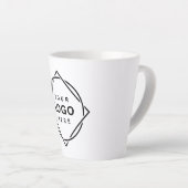 Tasse Latte Code QR noir élégant et élégant (Angle droit)