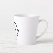 Tasse Latte Code QR noir élégant et élégant (Droite)