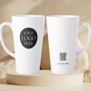 Tasse Latte Code QR promotionnel de logo d'entreprise personna
