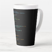 Tasse Latte Coding Humor - Developer Logic and Tech Life (Angle droit)