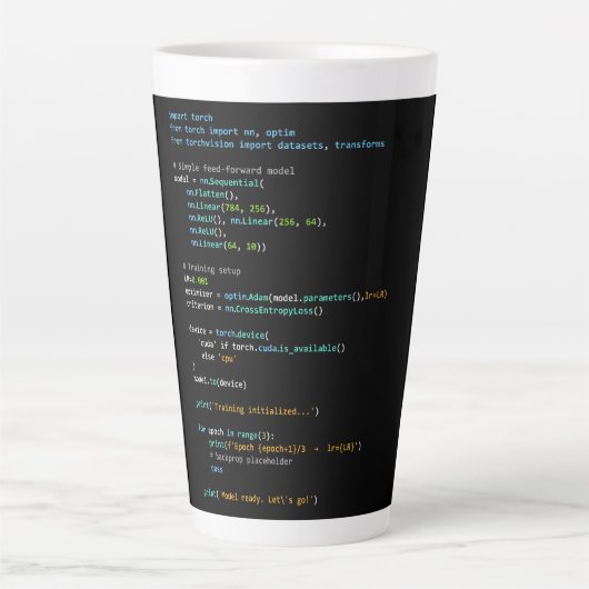 Tasse Latte Coding Humor - Developer Logic and Tech Life (Devant)