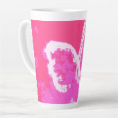 Tasse Latte Coeur de l'avion rose (Angle gauche)