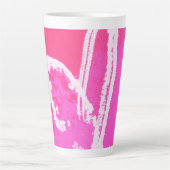 Tasse Latte Coeur de l'avion rose (Devant)