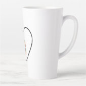 Tasse Latte Coeur Empreinte de patte - Conception adorable (Droite)