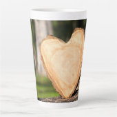 Tasse Latte coeur en bois (Devant)
