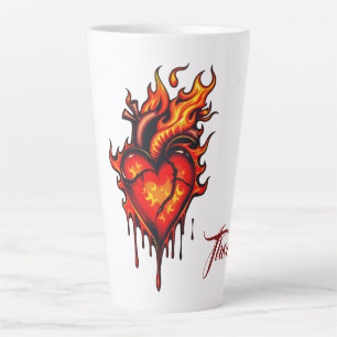 Tasse Latte Coeur flamboyant.