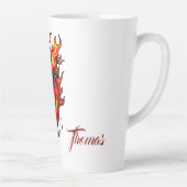 Tasse Latte Coeur flamboyant. (Droite)