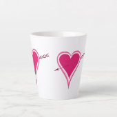 Tasse Latte Cœur & Flèche-Raspberry (Devant)