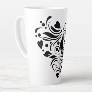 Tasse Latte coeur-gabarit-découpe-fichier-romance