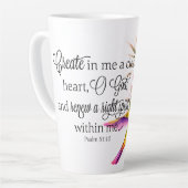 Tasse Latte Coeur propre (Angle gauche)