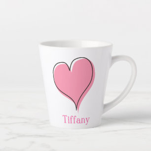 Tasse Latte Coeur rose mignon
