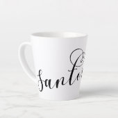 Tasse Latte Coeur Santorin En Drapeau, Grèce, Thira (Angle gauche)