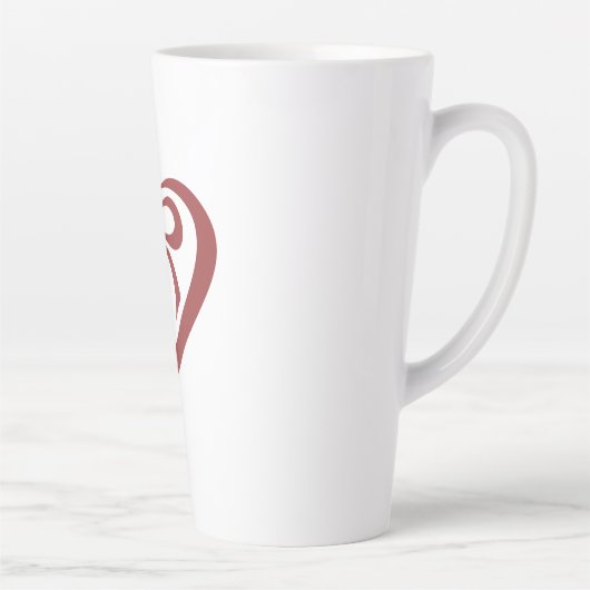 Tasse Latte Coeur Toucher des coeurs (Droite)