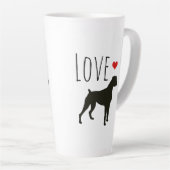 Tasse Latte Coeur Valentin| Chiens de boxe d'amour (Angle droit)