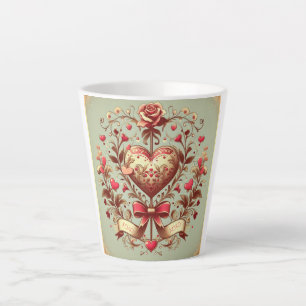Tasse Latte Coeur vintage Valentine's day xoxo