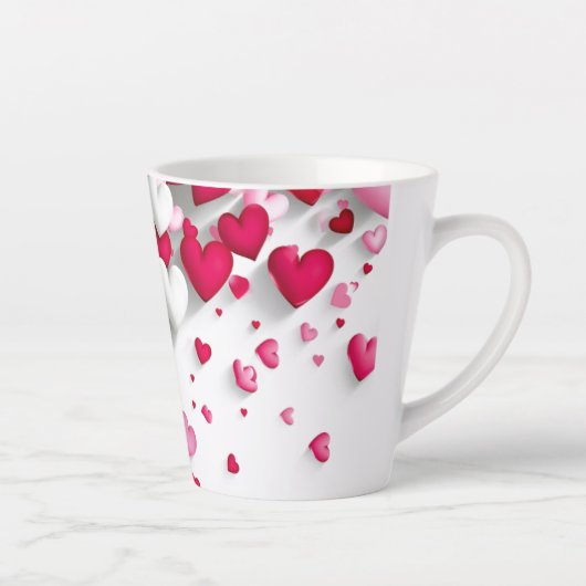 Tasse Latte Coeurs (Droite)