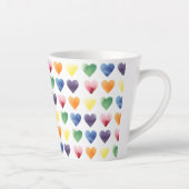 Tasse Latte Coeurs arc-en-ciel (Droite)