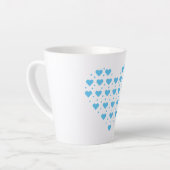Tasse Latte Coeurs bleus (Angle gauche)