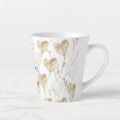 Tasse Latte Coeurs Boho de crème Brown (Droite)