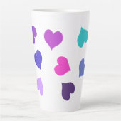Tasse Latte Coeurs colorés mignons (Devant)