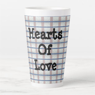 Tasse Latte Coeurs d'amour