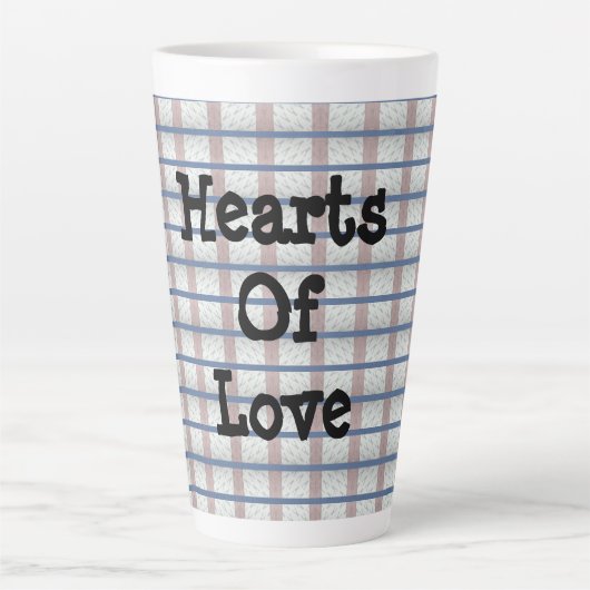Tasse Latte Coeurs D'Amour (Devant)