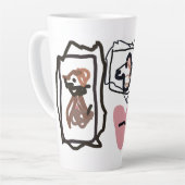 Tasse Latte Cœurs de beagle (Angle gauche)