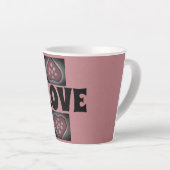 Tasse Latte Coeurs en fleurs (Angle droit)