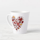 Tasse Latte Cœurs partout (Angle gauche)