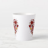 Tasse Latte Cœurs partout (Devant)