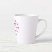 Tasse Latte Coeurs roses (Droite)