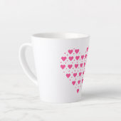 Tasse Latte Coeurs roses (Angle gauche)
