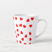 Tasse Latte Coeurs rouges joueurs (Droite)