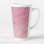 Tasse Latte Coeurs rouges roses Ombre (Droite)