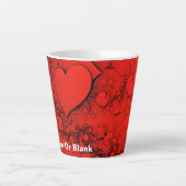 Tasse Latte Coeurs sensibles (Devant)