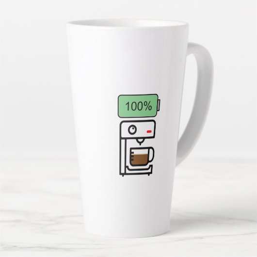 Tasse Latte Coffee addiction design (Angle droit)