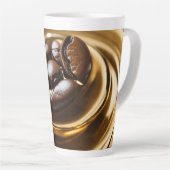 Tasse Latte Coffee Bean avec une Courbe d'or (Angle droit)