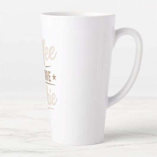 Tasse Latte 👉 Coffee Before Talkie – Funny Coffee Lover (Droite)
