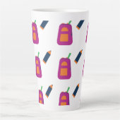 Tasse Latte Coffee, books, and a passion for learning. (Devant)